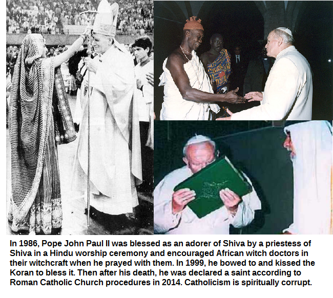 Pope John Paul II with occultists.